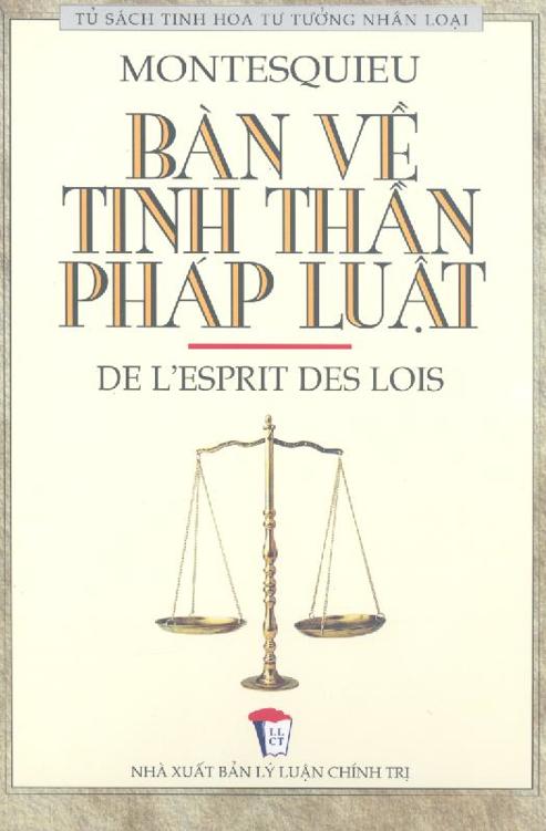 Bàn về tinh thần pháp luật#De l'Esprit des lois