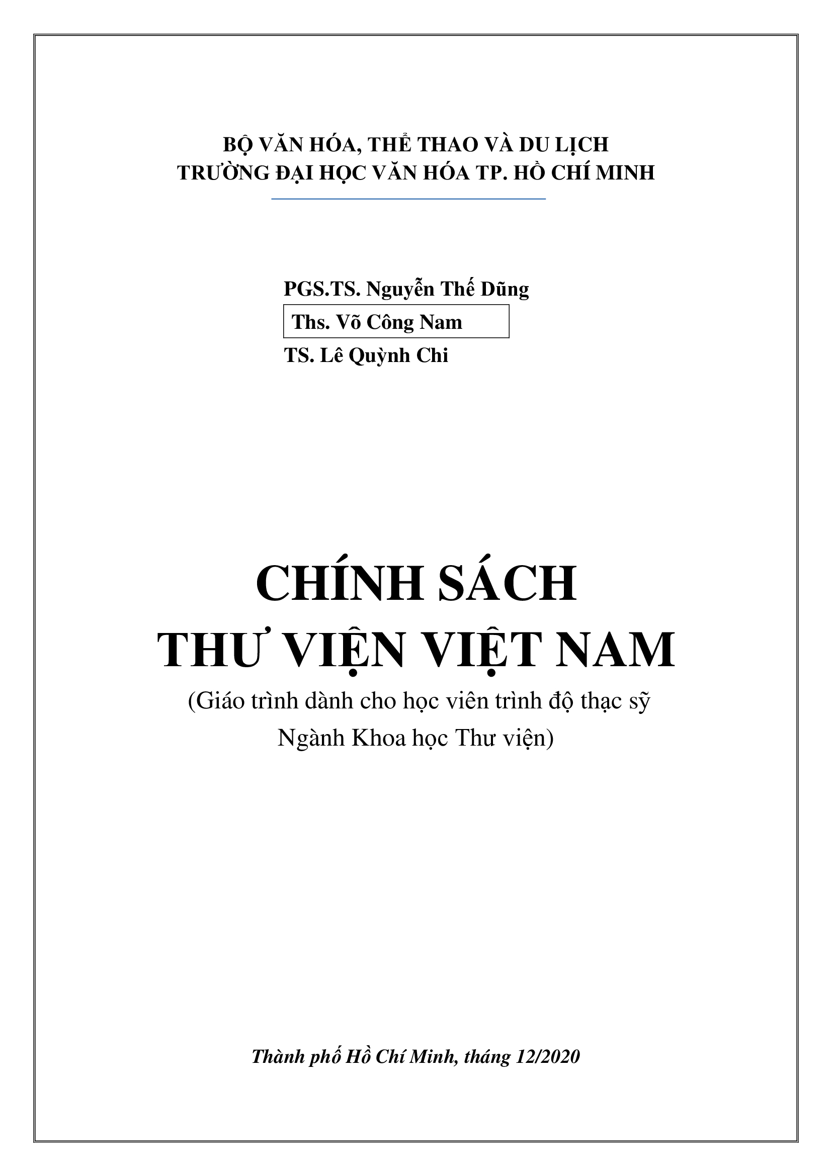 Chính sách thư viện Việt Nam