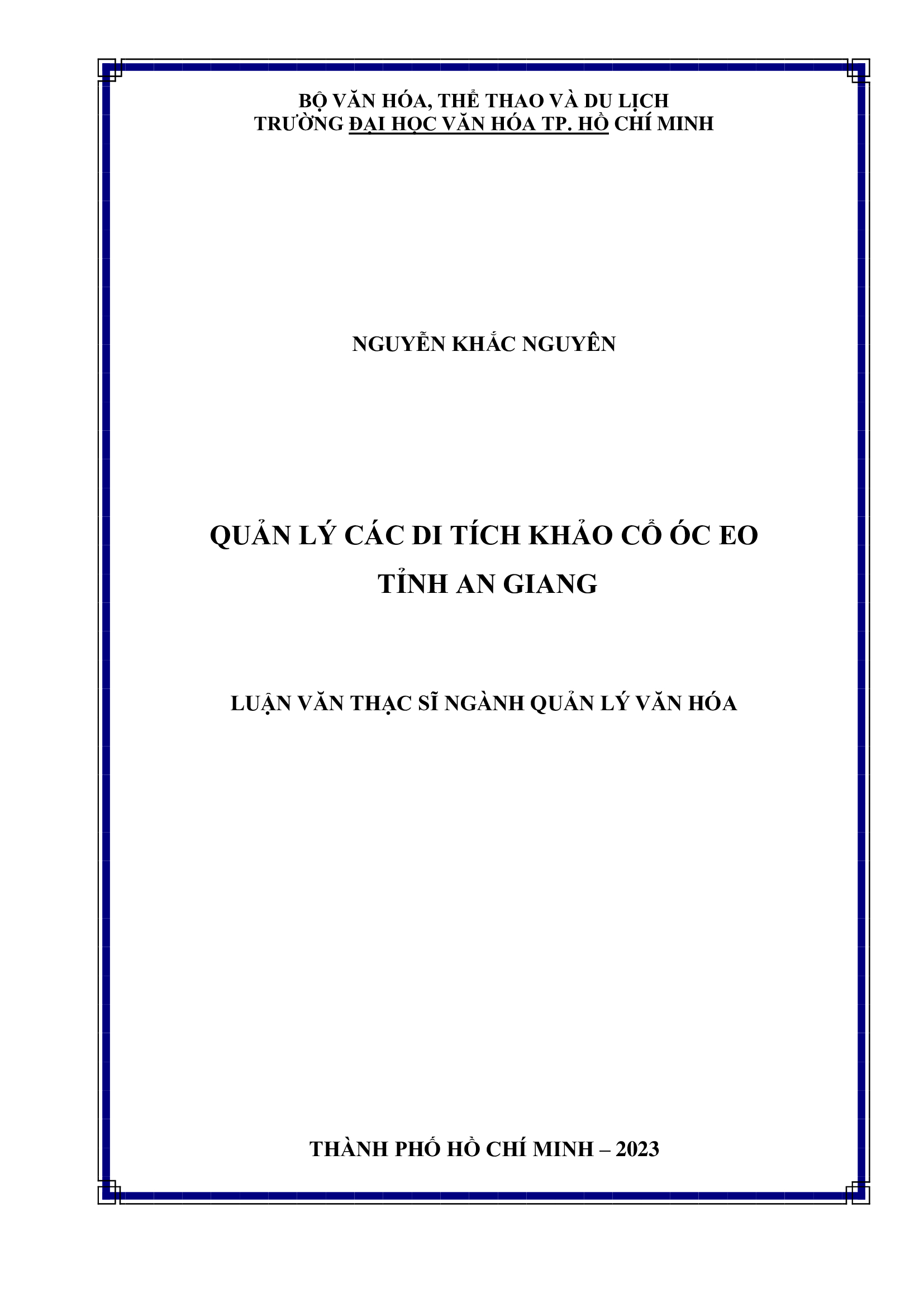 Quản lý các di tích khảo cổ Óc Eo tỉnh An Giang