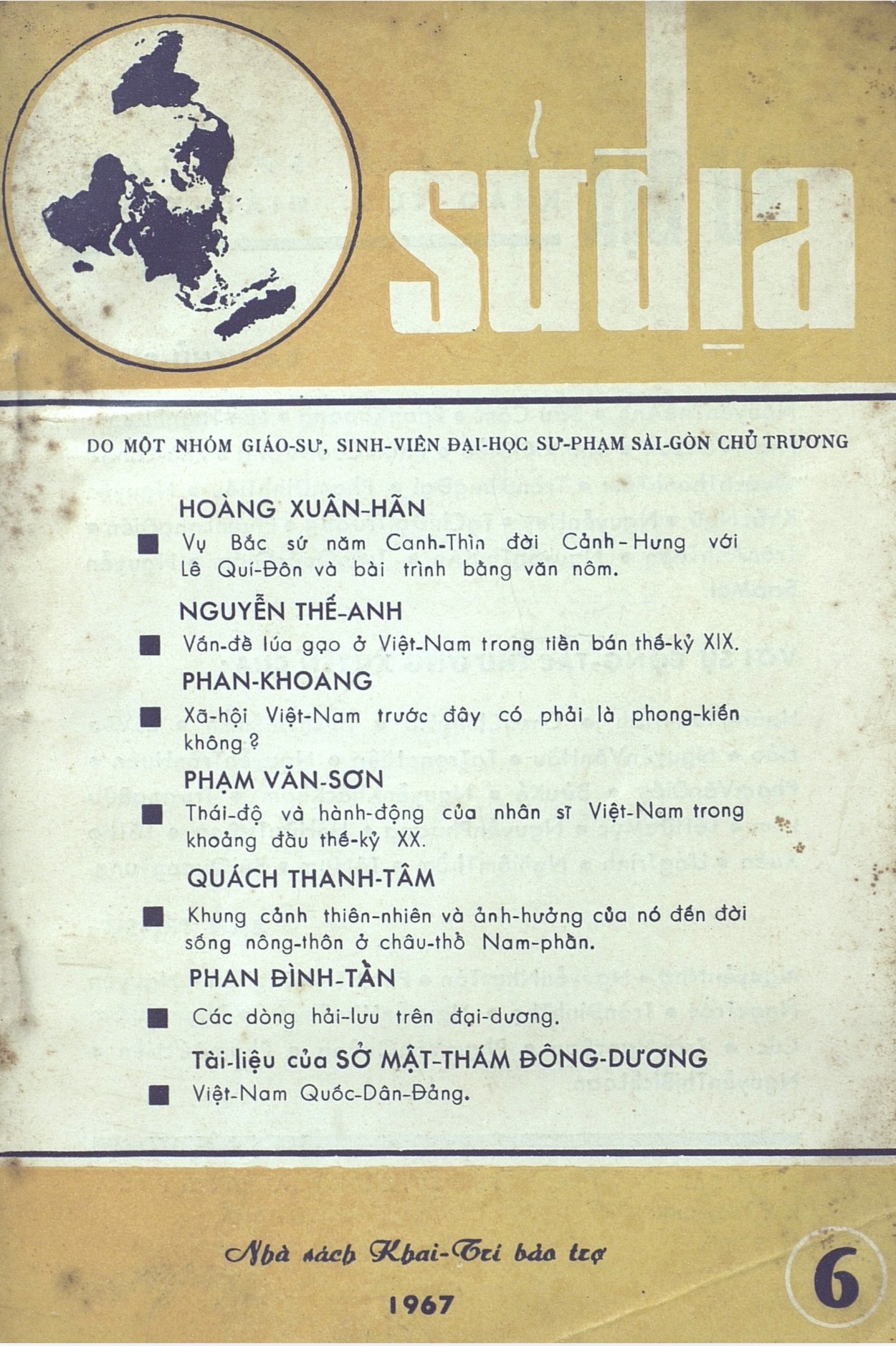 Tập san Sử Địa (Số 6/1967)