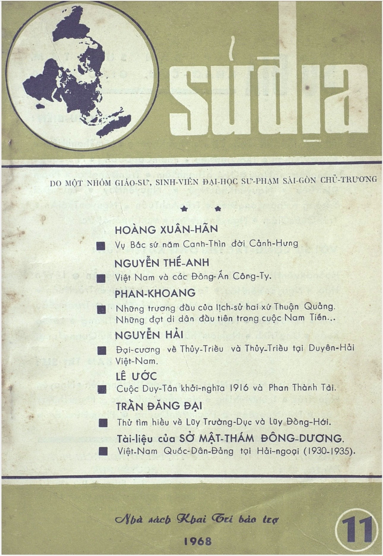 Tập san Sử Địa (Số 11/1968)