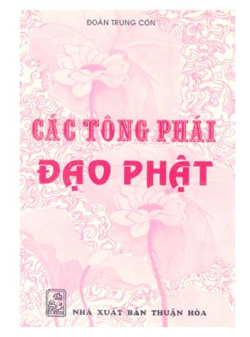 Các tông phái Đạo Phật