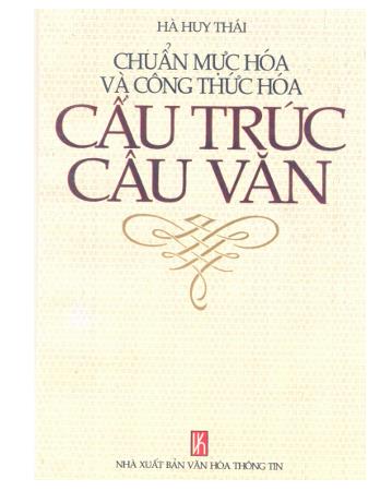 Chuẩn mực hóa và công thức hóa cấu trúc câu văn