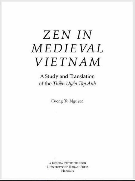 Zen in medieval Vietnam: a study and translation of Thien uyen tap anh