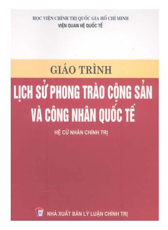 Giáo trình lịch sử phong trào cộng sản và công nhân quốc tế
