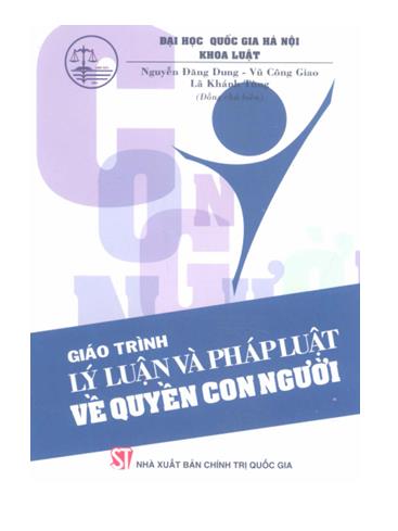 Giáo trình lý luận và pháp luật về quyền con người
