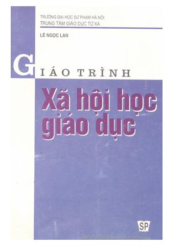Giáo trình xã hội học giáo dục