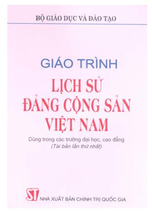Giáo trình lịch sử Đảng Cộng sản Việt Nam