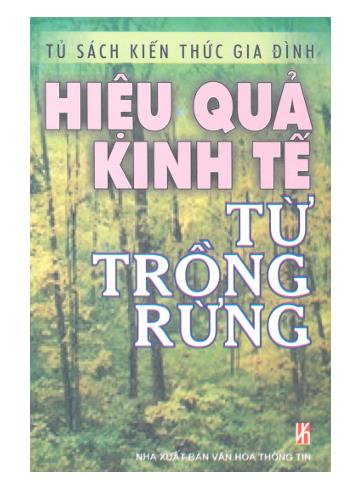 hiệu quả kinh tế từ trồng rừng