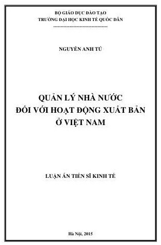 Quản lý nhà nước đối với hoạt động xuất bản ở Việt Nam