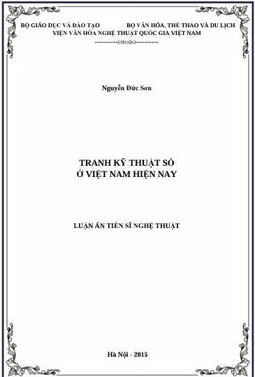 Tranh kỹ thật số ở Việt Nam hiện nay