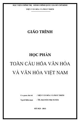 Giáo trình học phần: Toàn cầu hóa văn hóa và văn hóa Việt Nam