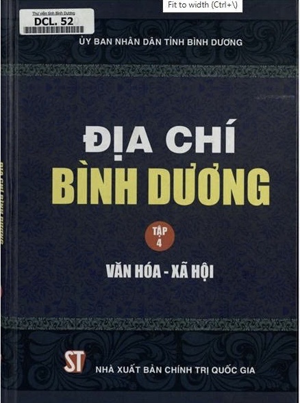Địa chí Bình Dương - Tập 4: Văn hóa - Xã hội