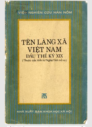 Tên làng xã Việt Nam đầu thế kỷ XIX (Thuộc các tỉnh Nghệ Tĩnh trở ra)
