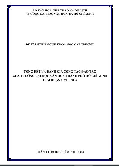 Tổng kết và đánh giá công tác đào tạo của Trường Đại học Văn hóa Thành phố Hồ Chí Minh giai đoạn 1976–2025