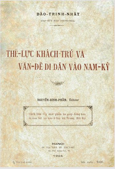 Thế lực khách trú và vấn đề di dân vào Nam Kỳ