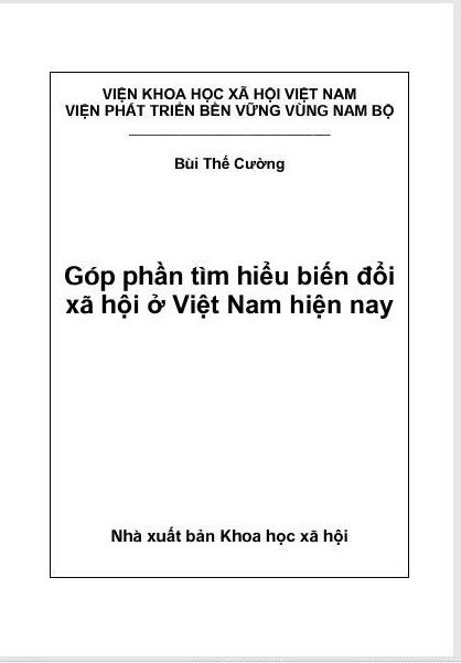 Góp phần tìm hiểu biến đổi xã hội ở Việt Nam hiện nay