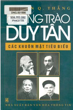 Phong trào Duy Tân với các gương mặt tiêu biểu