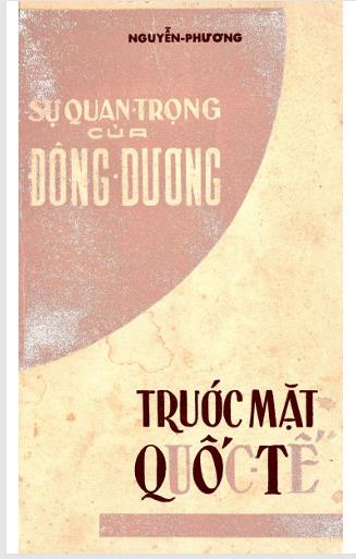 Sự quan trọng của Đông Dương trước mặt quốc tế