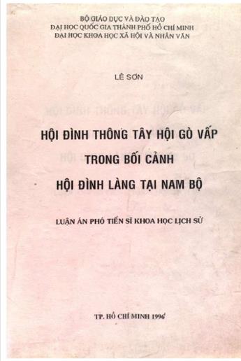 Hội đình Thông Tây Hội Gò Vấp trong bối cảnh hội đình làng tại Nam Bộ
