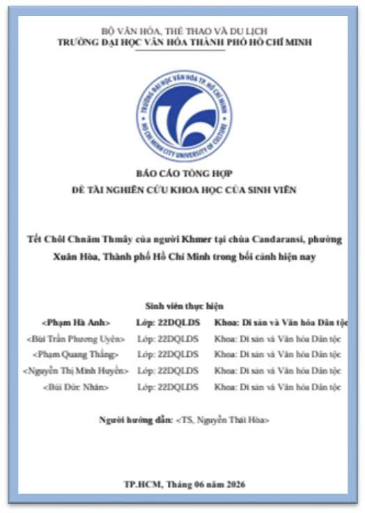 Tết Chôl Chnăm Thmây của người Khmer tại chùa Candaransi, phường Xuân Hòa, Thành phố Hồ Chí Minh trong bối cảnh hiện nay.